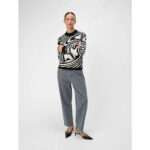 OBJRAY LS KNIT PULLOVER AOP NOOS