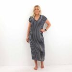 VMLANA SS V-NECK CALF DRESS