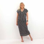 VMLANA SS V-NECK CALF DRESS