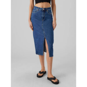 VERI HR CALF DENIM SKIRT