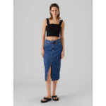 VERI HR CALF DENIM SKIRT