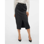 VERI HR CALF DENIM SKIRT