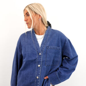 PCNIRA LS LOOSE DENIM SHIRT