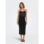 ONLALYA LONG PENCIL SLIT GLIT SKIRT