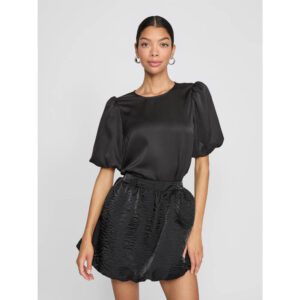 VIELLETTE 2/4 SATIN PUFF TOP