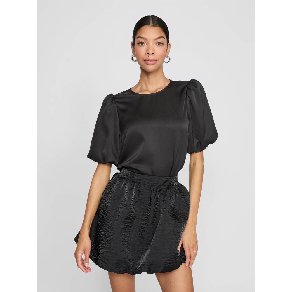 VIELLETTE 2/4 SATIN PUFF TOP
