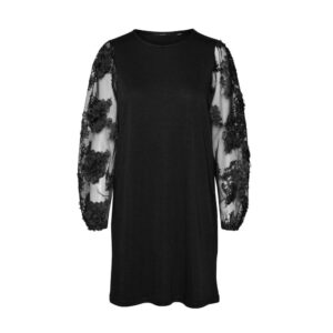 VMEMMALY LS O-NECK SHORT DRESS