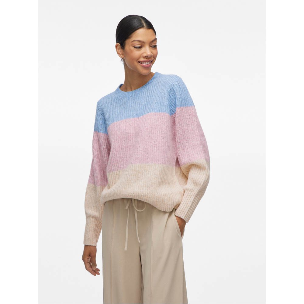 VIPOLLIE L/S STRIPE KNIT TOP