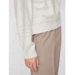 VIRIL L/S O-NECK POINTELLE KNIT TOP