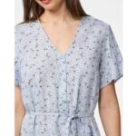 PCNYA SS V-NECK MIDI DRESS