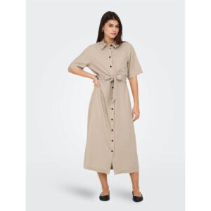 ONLCARO S/S LINEN BELT DRESS