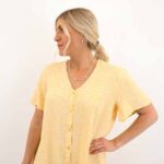 PCNYA SS V-NECK MIDI DRESS